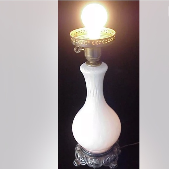 MURANO ITALY LAMP VETRARTI CASED GLASS WHITE GLOBE SHADE HOLLYWOOD REGENCY 3-WAY - Picture 11 of 11